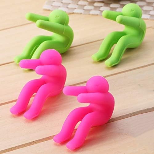Spill Stopper, 4 Pack Creative Silicone Cooking Tools lid Spill Stopper Lid Cover For Pan Kitchen Tool (Green and Pink)