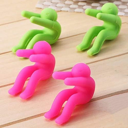 Spill Stopper, 4 Pack Creative Silicone Cooking Tools lid Spill Stopper Lid Cover For Pan Kitchen Tool (Green and Pink)