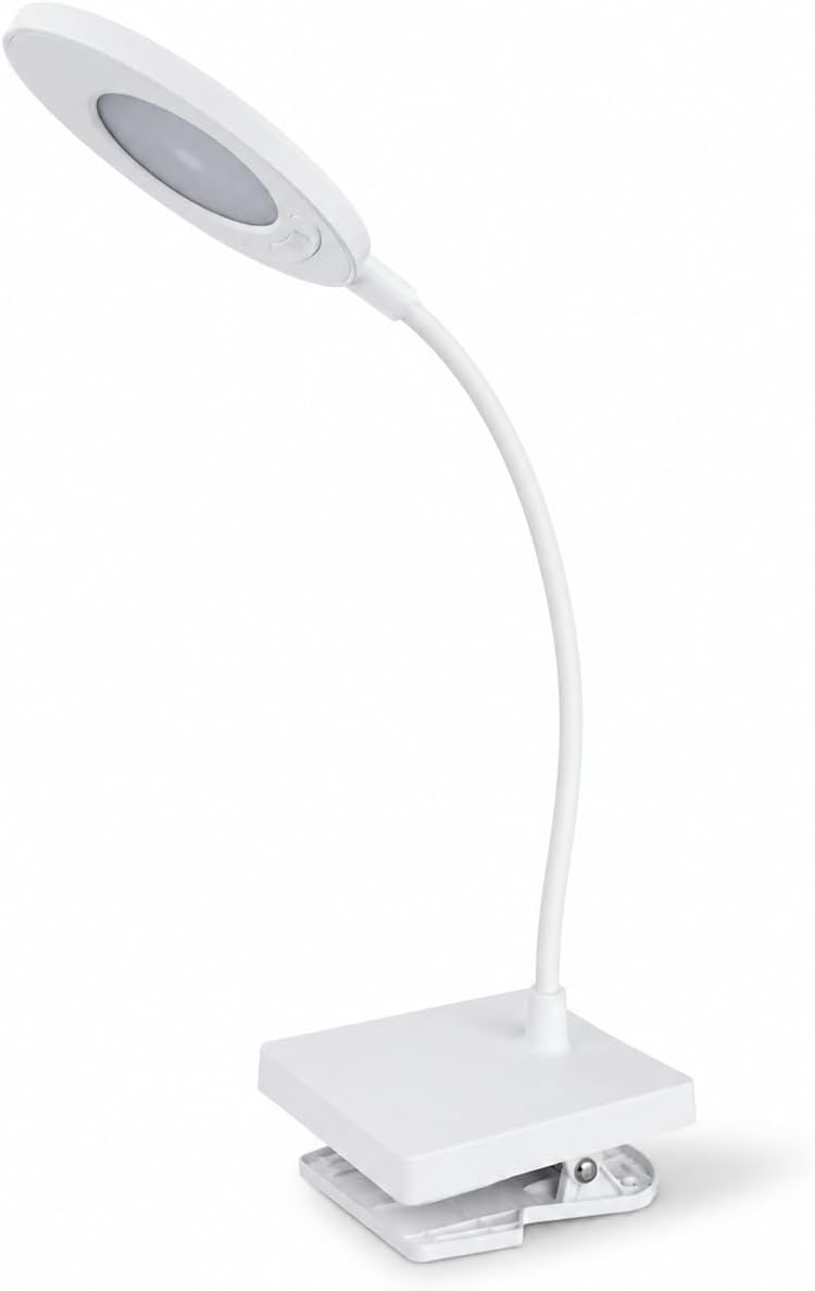 Shabbos Lamp, 2-in-1 Desk & Clip-On LED Shabbat Lamp, Adjustable Cover, 360° Flexible Gooseneck, 3 Color Modes & Adjustable Brightness, USB Plug-in Table Lamp for Bedside, Desk, Living Room