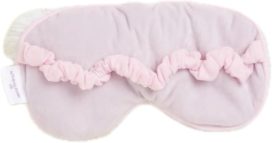 warmies Microwavable Eye Mask for Warmth & Comfort - Heating & Cooling Compress for Calming Relaxation - Weighted & Heated Eye Mask with Scented Lavender for Sleeping - Snowy