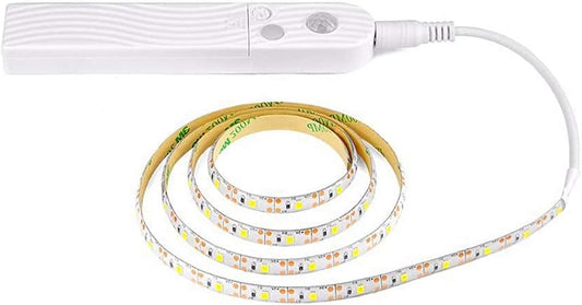 Motion Sensor Wardrobe Light, LED Flexible Soft Strip, Bed Wake Up Night Lights for Wall Closet Under Cabinet Stairs, Drawer Cupboard Bathroom, 1 Meter, warmlight
