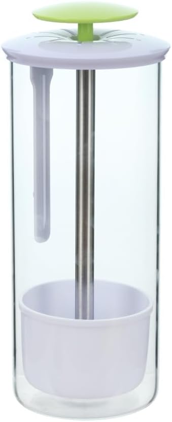Herb Keeper and Herb Saver – Premium Borosilicate Glass Storage Container with Ventilation Slots – Easy Access Top Lid Produce Saver Cilantro Container with Drainage Holes