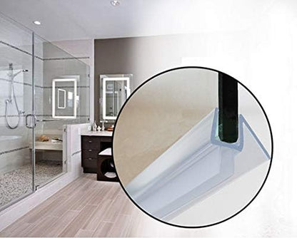 2-Pack Butecare Frameless Shower Door Bottom Seal for Glass Doors – Stop Shower Leaks and Create a Water Barrier (3/8” x 39”)