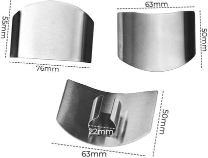 Stainless Steel Finger Guard, 2026 New Upgrade Safe Slicing Tool, Finger Protector for Cutting Food for Chopping Dicing and Kitchen Food Prep (2 PCS)