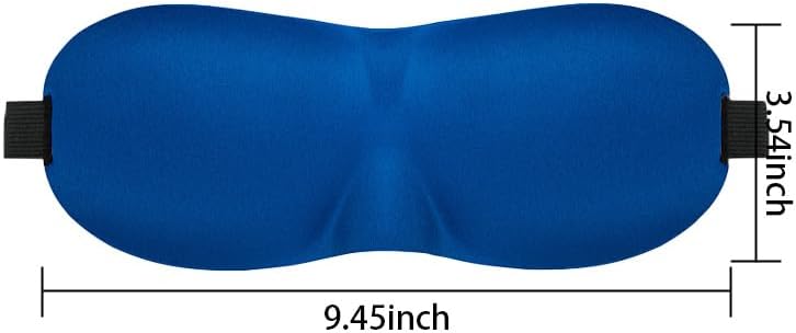 Sleep Mask for Back and Side Sleepers 1 Pack, 3D Light Blocking Eye Mask for Sleeping, Zero Pressure Eye Cover for Women and Men, Lightweight Breathable Night Blindfold Black