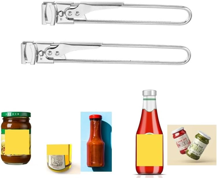 Bottle Opener & Jar Opener,Adjustable Stainless Steel Can Opener | Jar Opener,Bottle Opener,Can Opener,Jar Lid Opener Adjustable,Stainless Steel,Multifunctional Jar Lid Opener for Senior
