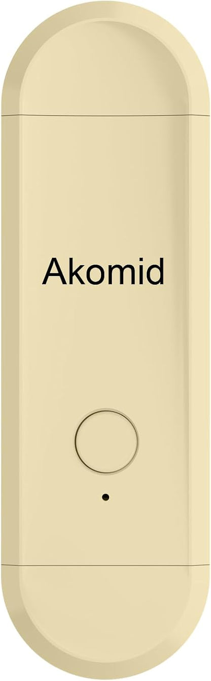 Akomid USB Rechargeable Book Light for Reading in Bed, 8 LEDs Bookmark Style Clip on, Eye-Cared Amber Light Mode for Kids, Blue Light Blocking, Stepless Dimming,Khaki