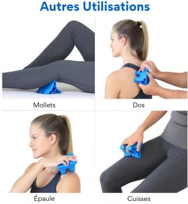 Body Back Davinci Tool - Neck Massager for Pain Relief Deep Tissue - Red | FSA Eligible USA Made Firm Neck Massager, Occipital Release Tool, Pressure Point Massage Tool for Plantar Fasciitis