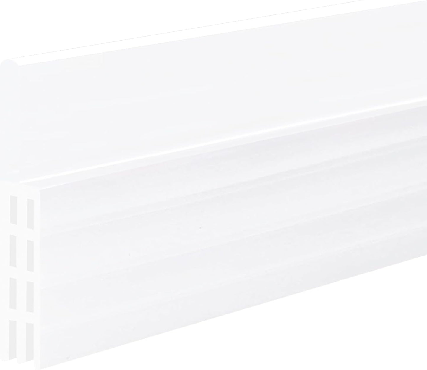 Adhesive Backed Door Draft Stopper – Silicone Under Door Sweep for Interior & Exterior Doors, Noise & Air Insulation, Self Stick Weather Stripping Door Seal, 2" W x 39" L (White) by Randall Mfg