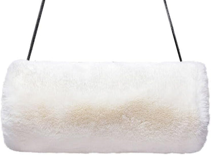 Faux Fur Hand Muffs for Women Winter Warm Arm Hand Warmer Gloves Arms Warmer Fluffy Warm Faux Fur Muffs with Strap