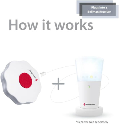 Bellman & Symfon Bed Shaker - Vibration Alert for Deaf and Hard of Hearing - Emergency Notification Aid for Seniors and Assisted Living Support - Not a Standalone Product - Bellman Accessory