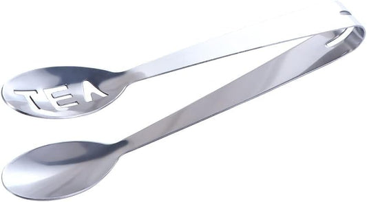 Silver Tea Bag Squeezer,Stainless Steel Oval Tea Bag Squeezer Tongs,Tea Filter Clamp Tea Strainer Holder Clip,Tea Strainers and Filters,Tea Accessories Loosing Leaf Tea Filters (12.3cm)