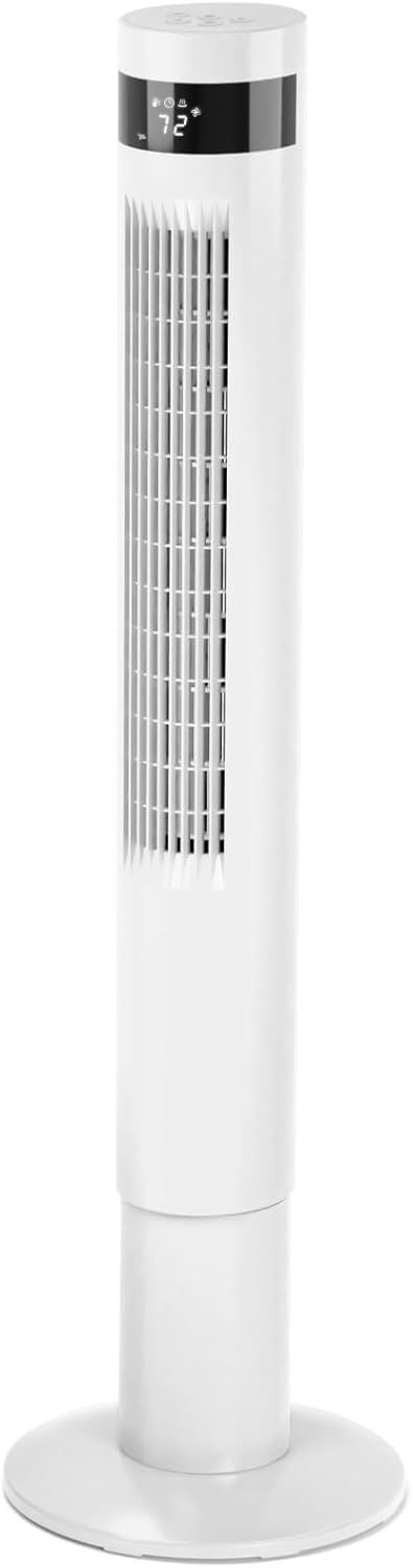 Antarctic Star Tower Fan 85°Oscillating Fan Quiet Cooling 12H Timer Remote Control Bladeless Electric 3 Speeds Wind 3 Modes, 42INCH, PINK