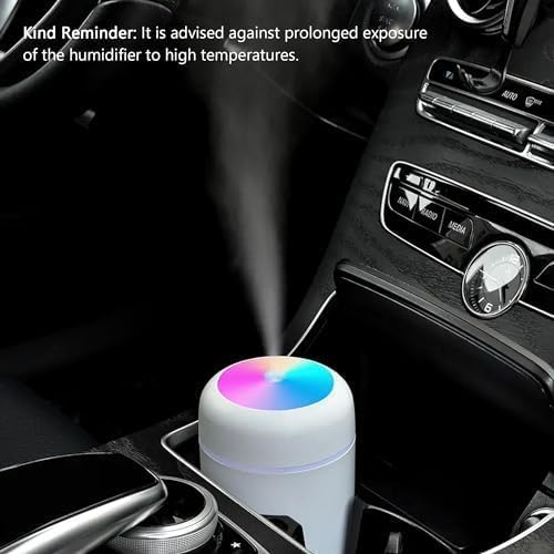 Portable Mini Humidifier, Colorful Volcanic Texture, 300mL Cool Mist Humidifier, USB Powered, Auto Shut-Off. Perfect for Bedroom, Office & Car.