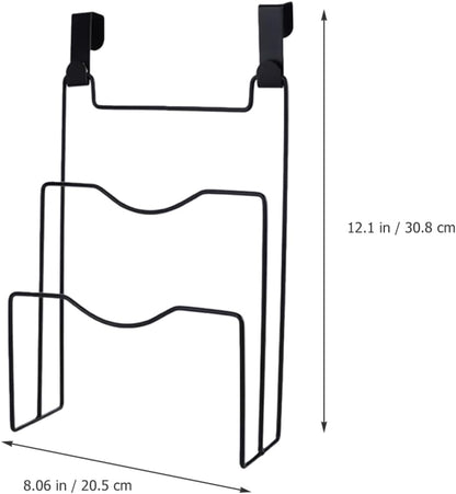 Ciieeo Cabinet Door Pot Lid Organizer over Cabinet Door Pot Lid Holder Rack for Kitchen Hanging Organizer with 4 Hooks 12.12 X 8.07 X 3.22 in Fits Lids and Cutting Boards