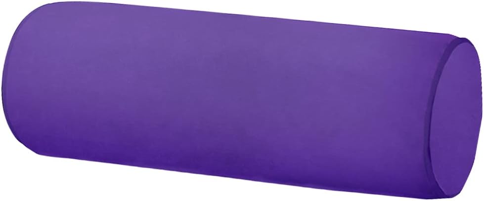 Neck Roll Pillowcases Velvet Cylindrical Pillow Covers 16"x6" with Hidden Zipper for House Home Decor Neck Roll Pillow Cervical Neck Roll Memory Pillow Cylinder Round Cushion (Black, 16x6)