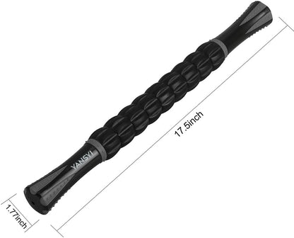YANSYI Professional 9-Roller Deep Tissue Massage Stick - Portable Muscle Recovery Roller for Athletes, Relieves Post-Workout Soreness & Leg/Back Pain - Portable Physio Tool (Blue 1)