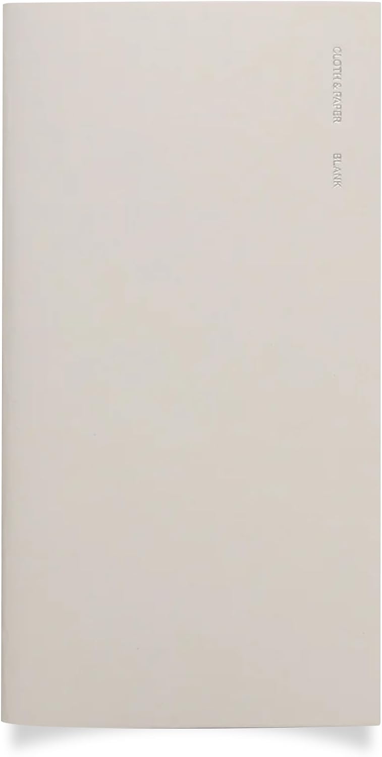 Cloth & Paper Travel Notebook | Daily Wellness Planner – Smoked Salt | Pocket Plus Wellness Planner 3.2" x 6" | Habit Tracker & Self Care Journal for Goals, Gratitude & Reflection – Soft Touch Cover