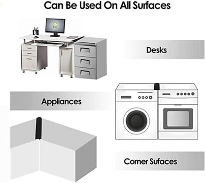 2 Pack Flexible Kitchen Stove Gap Covers, Silicone Gap Fillers Between Counter and Stovetop, Oven, Washer, Dryer, Easy to Wipe, Food Grade (Black, 21 Inches)