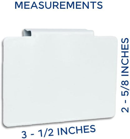 Storage Bin Label Holders Clip-On – 10 Pack Metal Basket Labels for Pantry, Baskets, Shelves & Organization Bins, 3.5” x 2.5