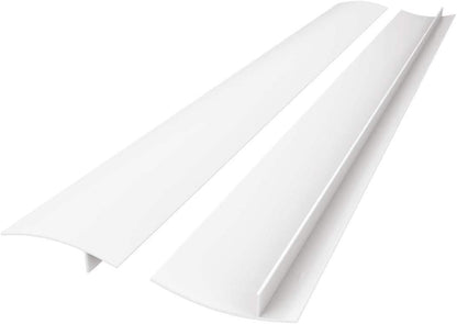 FLSEPAMB Silicone Stove Gap Covers, 2 Pack Heat Resistant Oven Gap Filler Seals Gaps with Anti-Slip Mirror Base, Stain Resistant Stove Counter Gap Cover Silicone Strips Between Stovetop and Counter