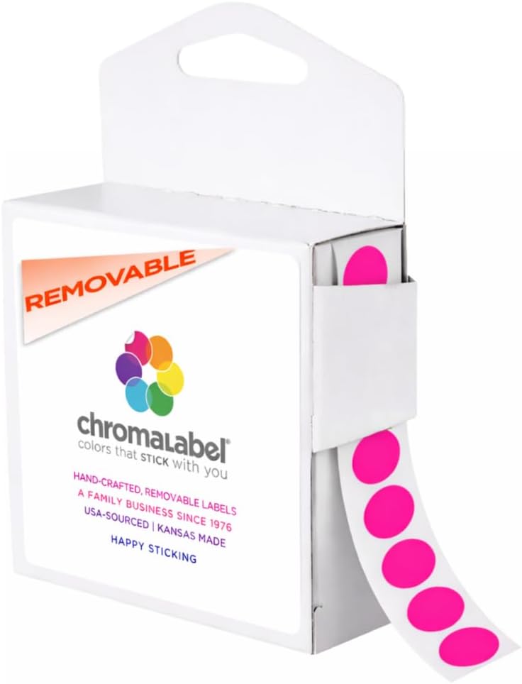 Removable Green Dot Stickers, 1/2 Inch, 1000/Box | Inventory Circle Labels with Removable Adhesive for Offices, Classrooms, Food Service, and Medical Settings. Made in USA