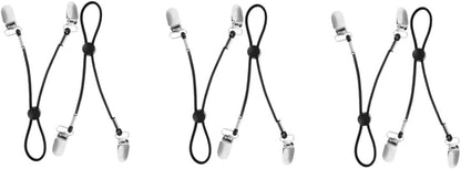 Levemolo 6Pcs Adjustable Bed Sheet Clips Straps Elastic Holders for Fitted Sheets Mattress Corner Fasteners Prevent Slipping and Movement