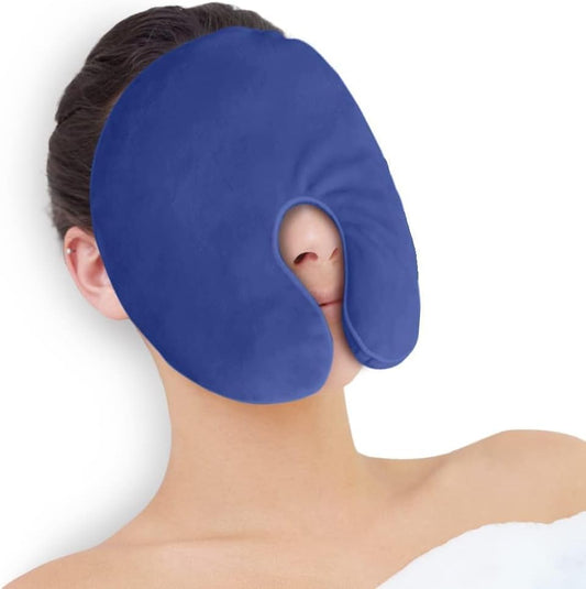 NEWGO Face Heating Mask, Moist Heat for Sinus & Migraine, Purple | Reusable and Easy to Use, Microwavable Warm Compress for Sinus Pressure, Migraine, and Tension Headache Relief