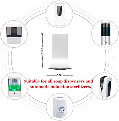 2pcs Drip Tray for Automatic Soap Dispenser or Hand Sanitizer Dispenser | Prevents slippery floors & stains. Ideal laundry detergent catcher or sanitizer drip tray for home, office, or hospital.