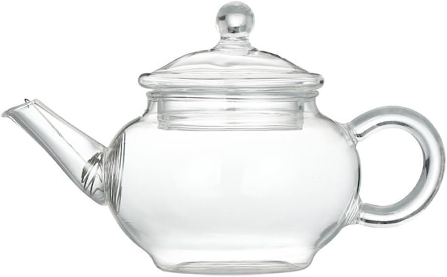 Small Tea Pot,Glass Teapot with Infuser, Tea Kettle for Loose Tea,8 Oz