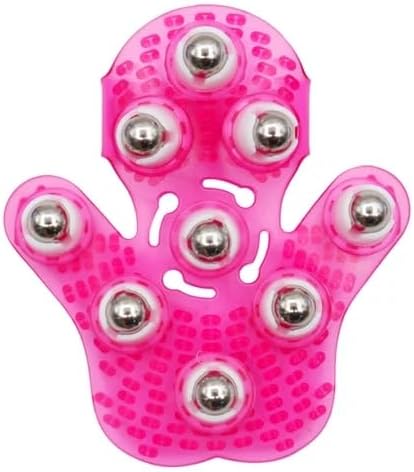 Roller Ball Body Massage Glove Anti-Cellulite Muscle Pain Relief Relax Massager for Neck Back Shoulder Buttocks Face Lift Tools (Blue)