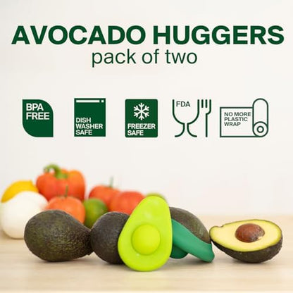 Food Huggers Avocado Hugger Single Pack - Keep Avocados Fresh with Patented Hug Design, BPA Free Food Grade Silicone Avocado Saver, Airtight Seal, Dishwasher Safe, Smart Storage Solution
