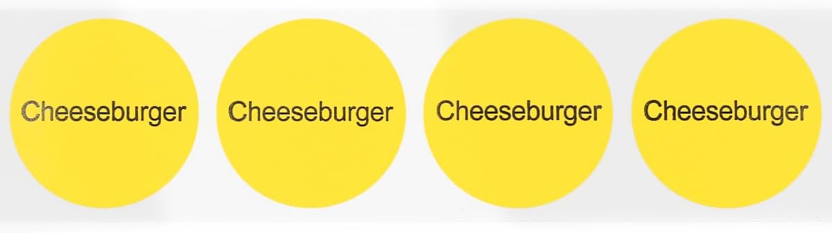Yellow with Black Carnitas Circle Dot Adhesive Stickers, 1 Inch Round Labels, 500 Total Stickers