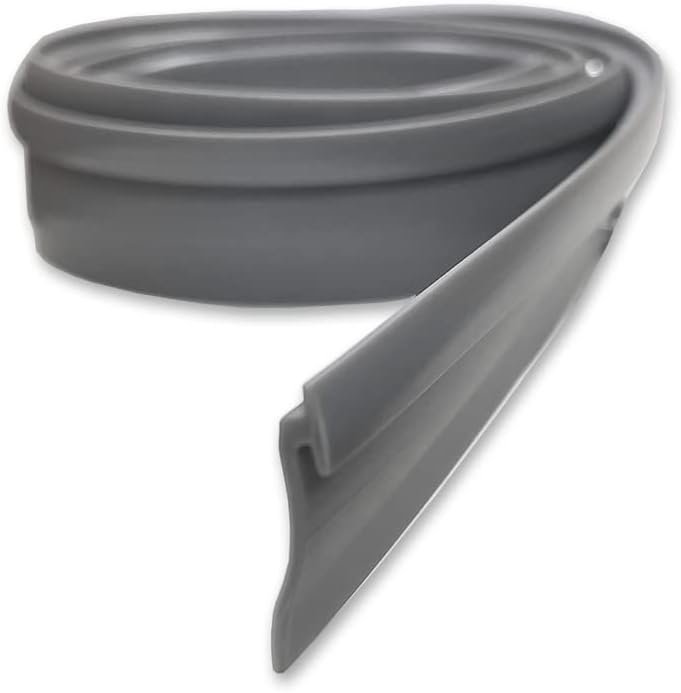 Gordon Glass® Angled Gray Vinyl for Framed Shower Door Drip Rail - 36" Long, Framed Shower Door Bottom Sweep, Made in USA.