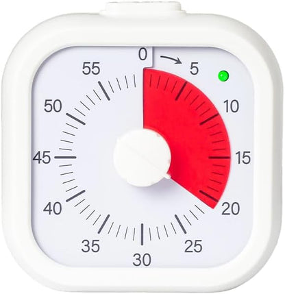 Visual Timer for Kids 60 Minute Countdown Timer Rainbow Disk Desk Timer Clock for Classroom Study Office Kitchen with Silent Operation (Purple)