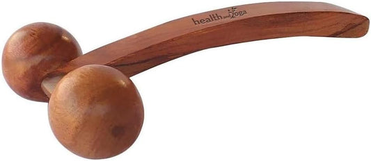 SoulGenie HealthAndYoga™ NatureSooth Wooden Massage Roller – Wood Therapy Massage Tools – Handheld Calf and Leg Massager, Back and Shoulder Massager and Full Body Massager