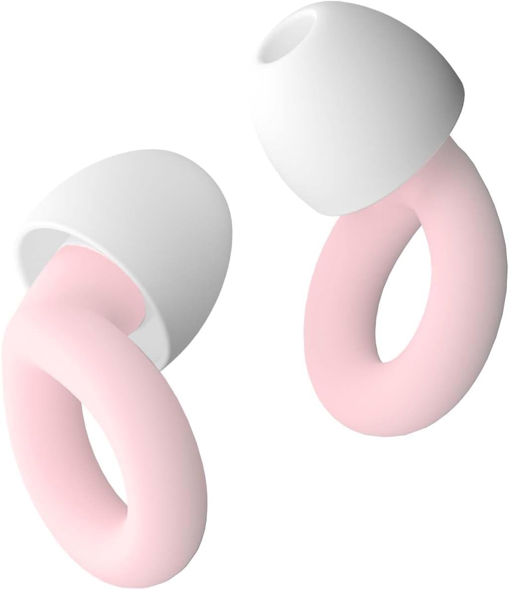Silicone Ear Plugs for Noise Reduction, Reusable Ear Plugs for Sleeping Noise Cancelling, Concerts, Motorcycle, Travel & Hearing Protection NRR 33dB - 8 Ear Tips in XS/S/M/L, Black