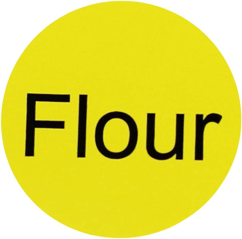 Yellow Flour Circle Dot Adhesive Stickers, 1 Inch Round Labels, 500 Total Stickers