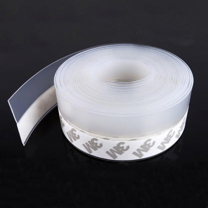 TAROSE Weather Stripping Door Seal, 33 Feet Long Transparent (Width 25mm) | Shower Door Seal Strip, Adhesive Silicone Tape, Door Draft Stopper, Blocks Drafts and Noise, for Doors & Windows