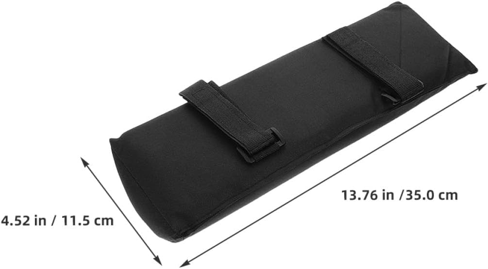 Outdoor Chair Arm Rest Cushion Pad, Folding Lounger Armrest Padding for Camping Beach and Patio Chairs, Black Soft Support Cushion for Outdoor Use