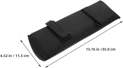Outdoor Chair Arm Rest Cushion Pad, Folding Lounger Armrest Padding for Camping Beach and Patio Chairs, Black Soft Support Cushion for Outdoor Use