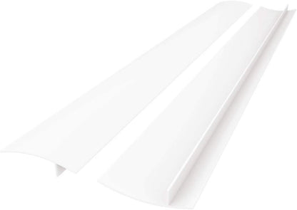FLSEPAMB Silicone Stove Gap Covers, 2 Pack Heat Resistant Oven Gap Filler Seals Gaps with Anti-Slip Mirror Base, Stain Resistant Stove Counter Gap Cover Silicone Strips Between Stovetop and Counter