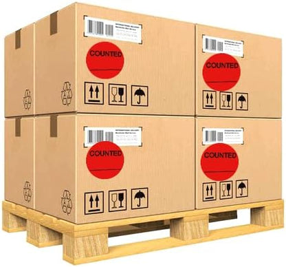 Counted Stickers Counted Inventory Control Label Counted Shipping Labels | 2 Inch Round Circle Counted Stickers for Round Adhesive Writable Inventory Control Shipping and Inventorys 500 Pcs