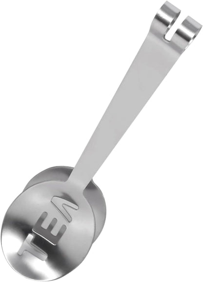 Acouto Tea Stainless Steel Tea Bag Squeezer Tongs, 12cm Lightweight Stainless Steel Teabag Tongs Squeezer Strainer Grip Home Tool Bag