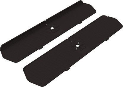 Kitchen Faucet Sink Splash Guard, 24" x 5.6'' Upgrade Silicone Faucet Water Catcher Mat, Sink Draining Pad Behind Faucet, Rubber Drying Mat for Countertop, Bathroom, Farmhouse, RV (Black)