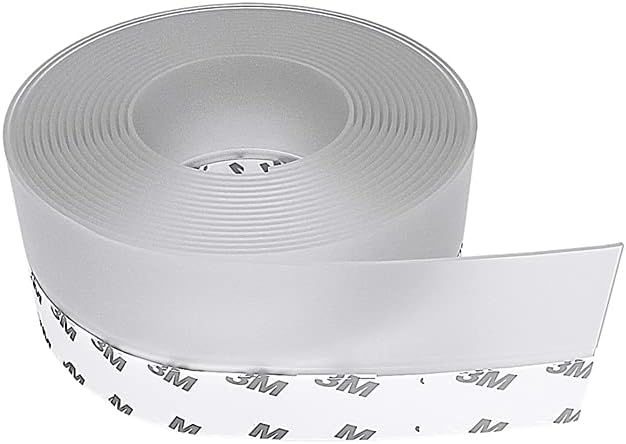Silicone Seal Strip,Weather Stripping for Door or Window,Weatherproof Soundproof Self Adhesive Door Strip Bottom, Door Draft Stopper Silicone Strip Tape (Black Length 16.5 Feet Width 45mm)