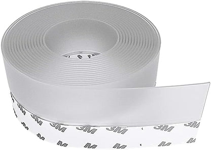 Silicone Seal Strip,Weather Stripping for Door or Window,Weatherproof Soundproof Self Adhesive Door Strip Bottom, Door Draft Stopper Silicone Strip Tape (Black Length 16.5 Feet Width 45mm)