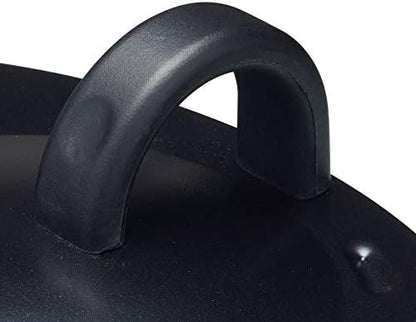 KitchenCraft Frying Pan Splatter Guard Lid with Handle, Metal Pan Lid, Dishwasher-Safe 31 cm (12''), Black