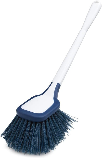 Unger 2-in-1 Grout and Corner Scrubber Brush Tool, Crevice Bathroom Cleaning Supplies for Showers, Door Tracks, Tile, and Bathtubs, Household 360-Degree Scrubbing Power