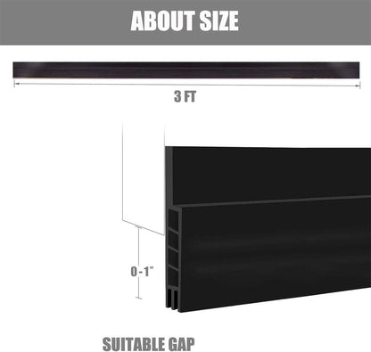 Suptikes 2 Pack Door Draft Stopper，Door Sweep for Exterior & Interior Doors,Door Bottom Seal Dust and Noise Insulation Weather Stripping Draft Guard Insulator, 2" W x 39" L,White